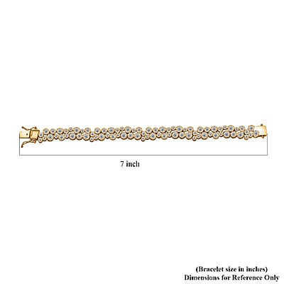 Moissanite Bubble Bracelet in 18K Vermeil Yellow Gold Over Sterling Silver (6.50 In) 8.60 ctw