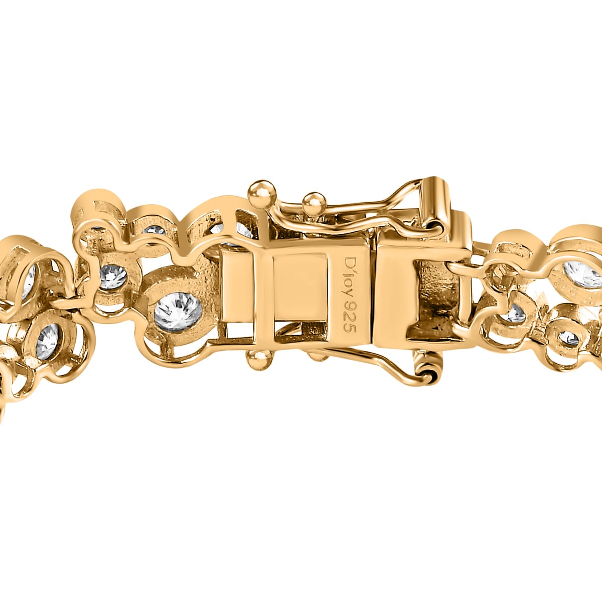 Moissanite Bubble Bracelet in 18K Vermeil Yellow Gold Over Sterling Silver (7.25 In) 9.60 ctw image number 3