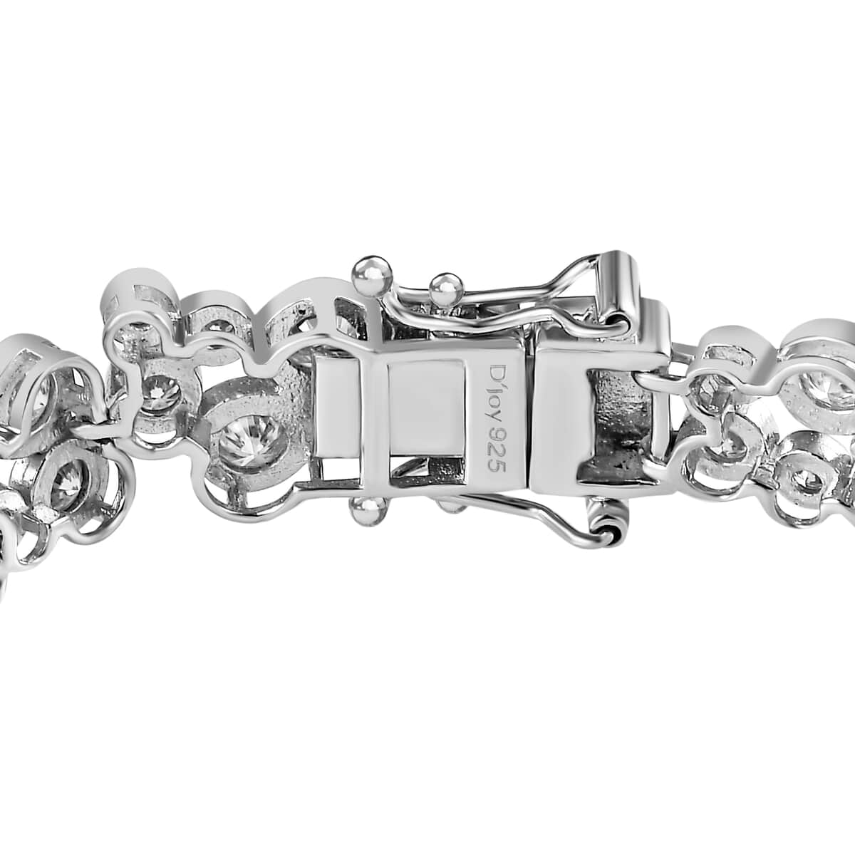 Moissanite Bubble Bracelet in Rhodium Over Sterling Silver (7.25 In) 9.60 ctw image number 3