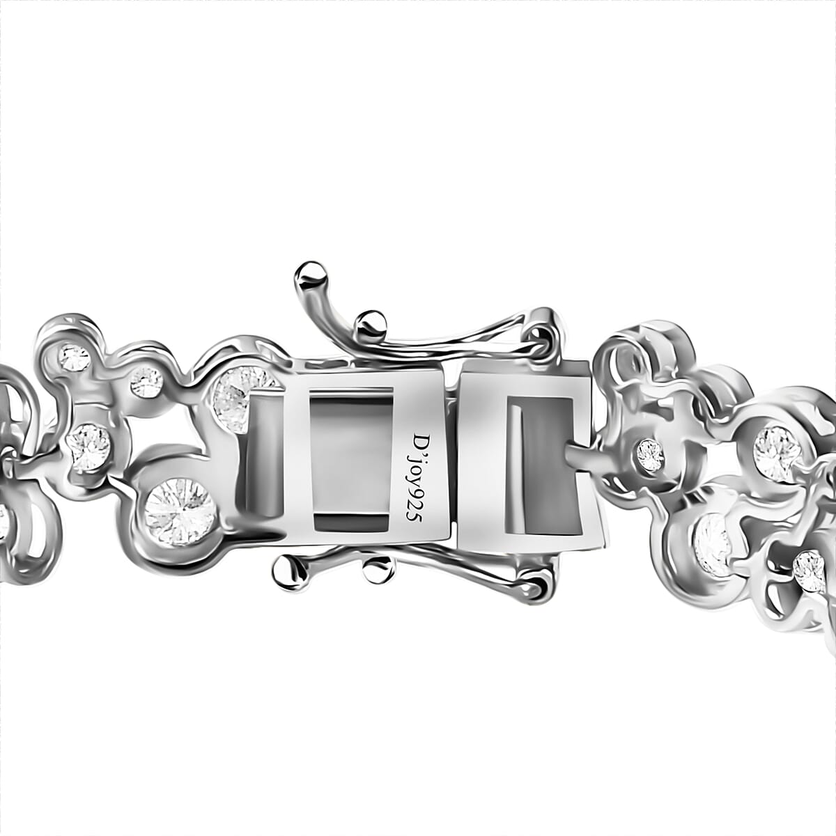 Moissanite Bubble Bracelet in Rhodium Over Sterling Silver (8.00 In) 10.60 ctw image number 2