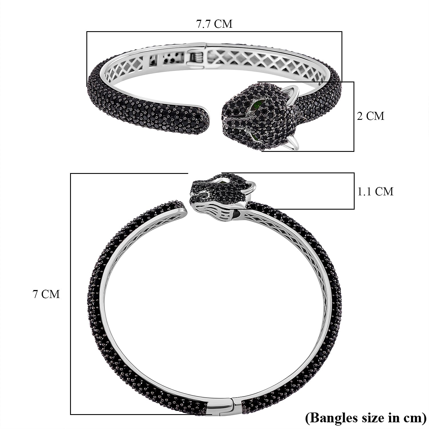 Buy Thai Black Spinel and Chrome Diopside 18.50 ctw Panther