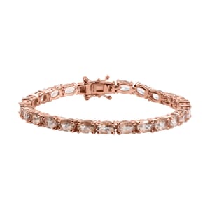 Premium Marropino Morganite 11.00 ctw Tennis Bracelet in 18K Vermeil Rose Gold Over Sterling Silver (6.50 In)
