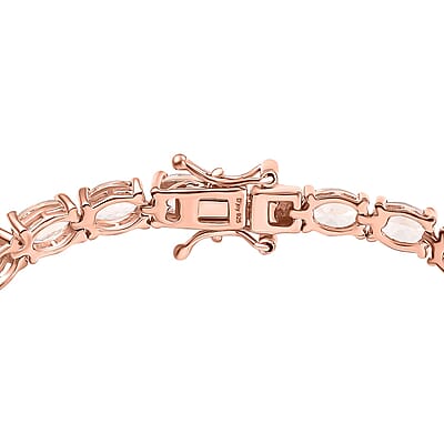 Premium Marropino Morganite 11.00 ctw Tennis Bracelet in 18K Vermeil Rose Gold Over Sterling Silver (6.50 In)