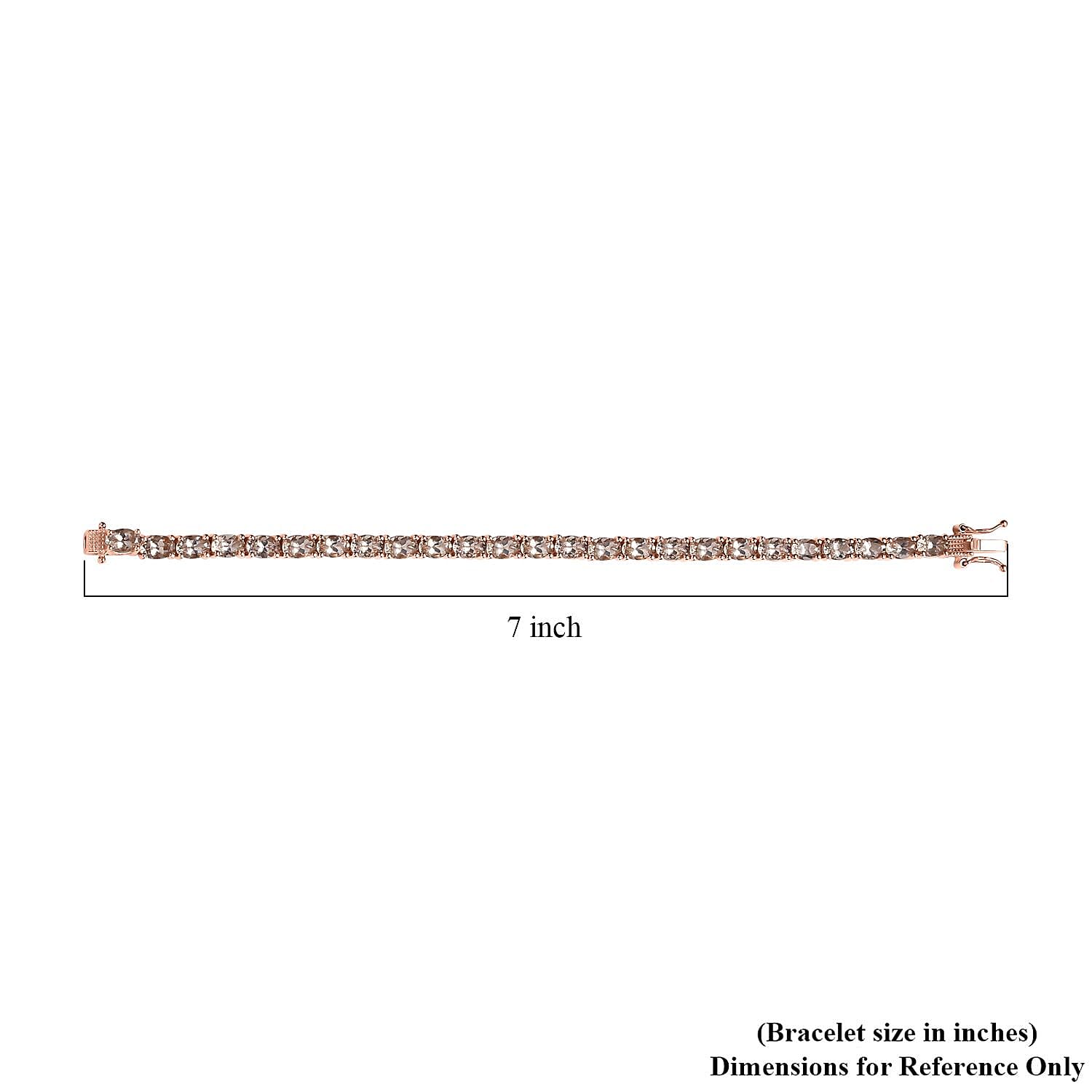 Premium Marropino Morganite 11.00 ctw Tennis Bracelet in 18K Vermeil Rose Gold Over Sterling Silver (6.50 In)