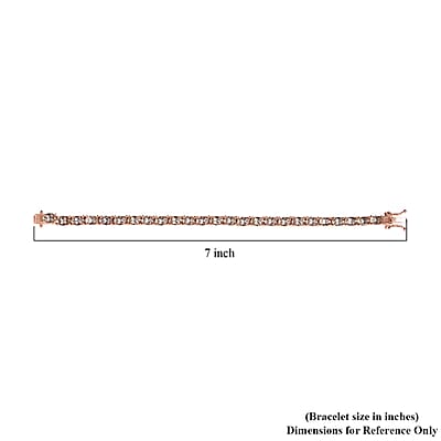 Premium Marropino Morganite 11.00 ctw Tennis Bracelet in 18K Vermeil Rose Gold Over Sterling Silver (6.50 In)