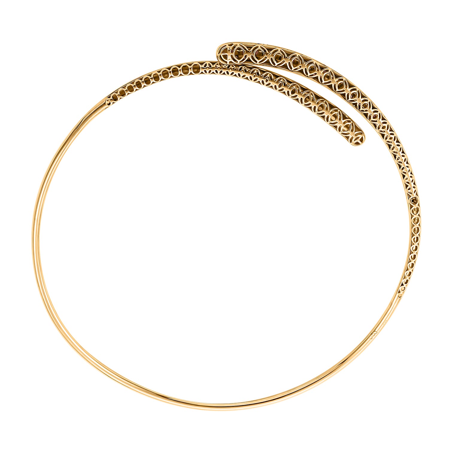 Clarte Sul Mare Collection Multi Sapphire and Moissanite Necklace 16 Inches in Vermeil Yellow Gold Over Sterling Silver 2.35 ctw