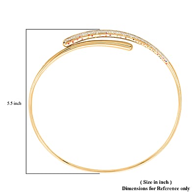 Clarte Sul Mare Collection Multi Sapphire and Moissanite Necklace 16 Inches in Vermeil Yellow Gold Over Sterling Silver 2.35 ctw
