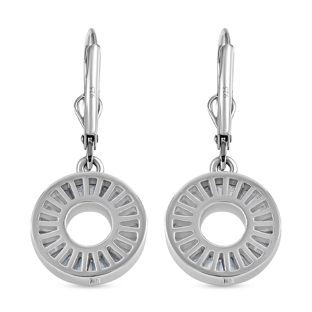 Simulated Diamond 1.94 ctw Earrings in Rhodium Over Sterling Silver