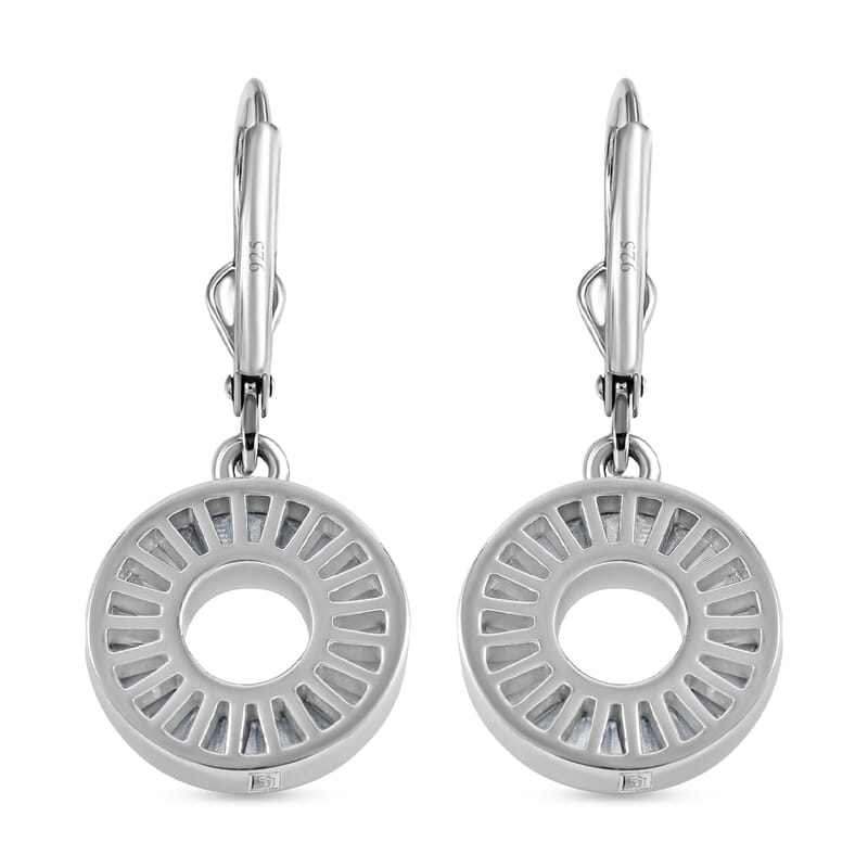 Simulated Diamond 1.94 ctw Earrings in Rhodium Over Sterling Silver