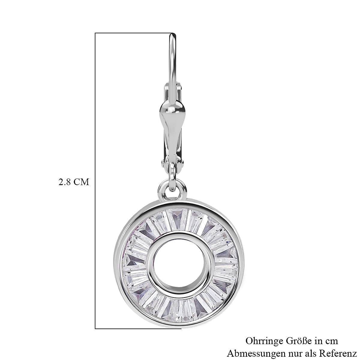Simulated Diamond 1.94 ctw Earrings in Rhodium Over Sterling Silver