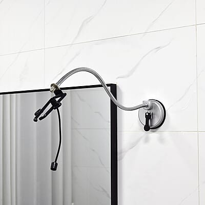 360-Degree Rotating Hands-Free Ultra Powerful 4.6'' Rubber Suction Cup Hair Tool Holder