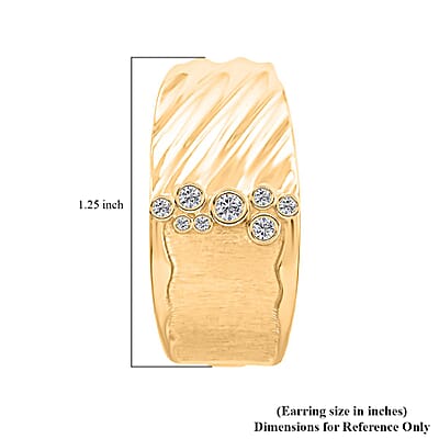 Clarte Kaleidoscope Collection Moissanite Hoop Earrings in Vermeil Yellow Gold Over Sterling Silver 0.40 ctw