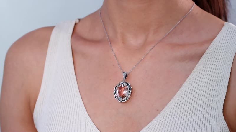 Artisan Crafted Morganique Quartz (Triplet) Dragon Pendant without Chain in Sterling Silver 17.00 ctw