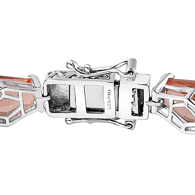 D'Joy Morganique Quartz (Triplet) Tennis Bracelet in Rhodium Over Sterling Silver (7.25 In) 45.00 ctw