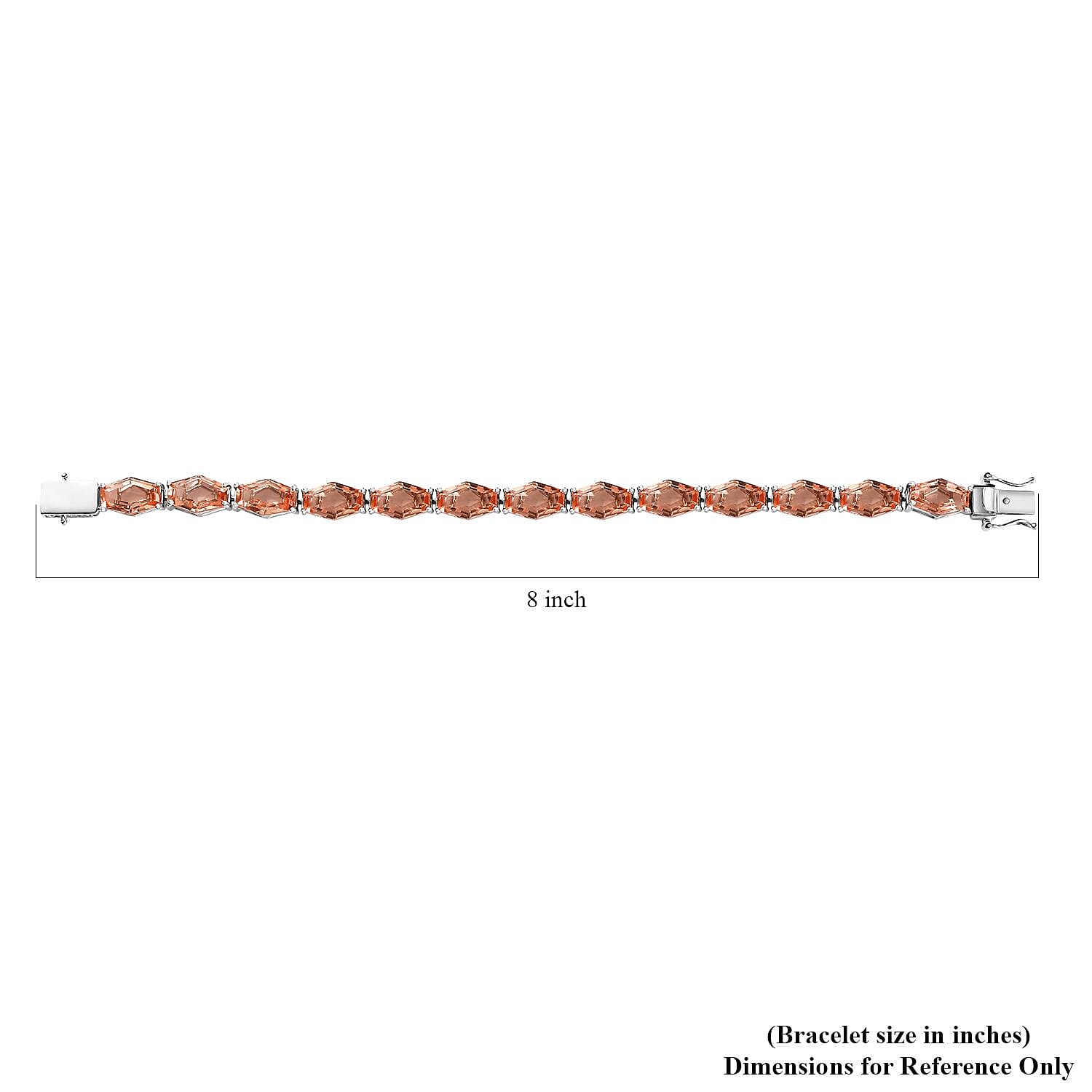 D'Joy Morganique Quartz (Triplet) Tennis Bracelet in Rhodium Over Sterling Silver (7.25 In) 45.00 ctw