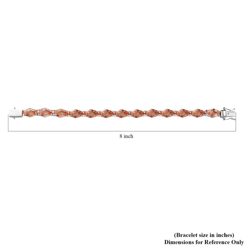 D'Joy Morganique Quartz (Triplet) Tennis Bracelet in Rhodium Over Sterling Silver (7.25 In) 45.00 ctw
