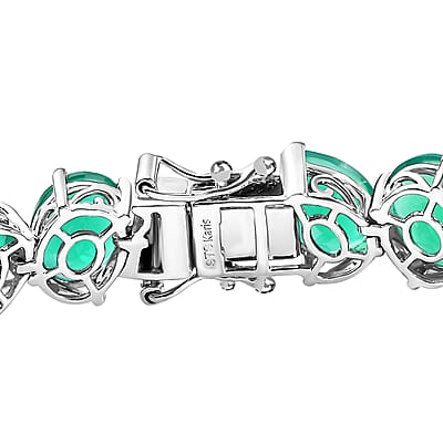Karis Green Onyx 40.60 ctw Bracelet in Platinum Bond (7.25 In)