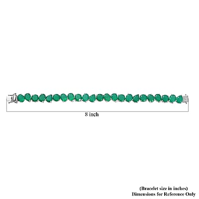 Karis Green Onyx 40.60 ctw Bracelet in Platinum Bond (7.25 In)