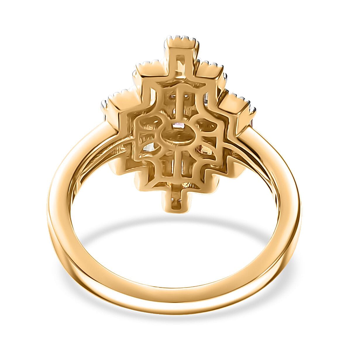 JEWEL Buy D'Joy Multi Sapphire and Moissanite 1.15 ctw Art Deco Ring in