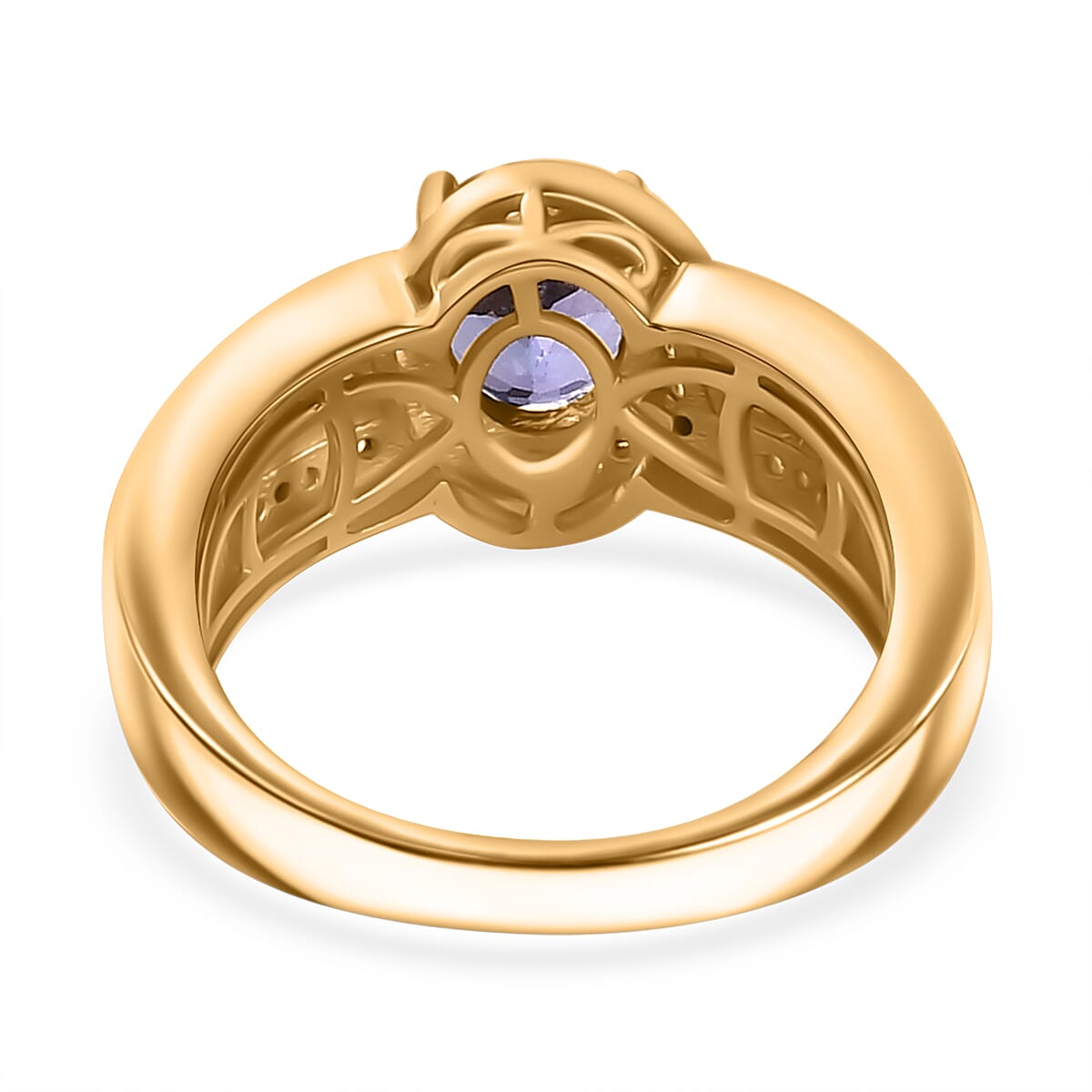 Tanzanite and Multi Gemstone Euphoria Ring in 18K Vermeil Yellow Gold Over Sterling Silver (Size 10.0) 1.75 ctw