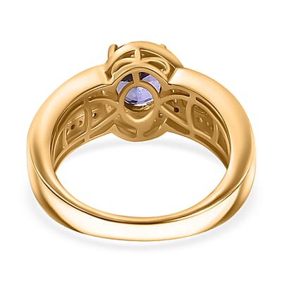 Tanzanite and Multi Gemstone Euphoria Ring in 18K Vermeil Yellow Gold Over Sterling Silver (Size 10.0) 1.75 ctw