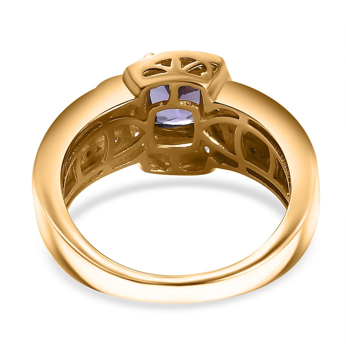 Tanzanite and Multi Gemstone Euphoria Ring in 18K Vermeil Yellow Gold Over Sterling Silver (Size 8.0) 1.70 ctw image number 4