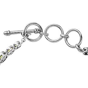 Karis Peridot Bracelet in Platinum Bond (6.50-8.00In) 9.00 ctw