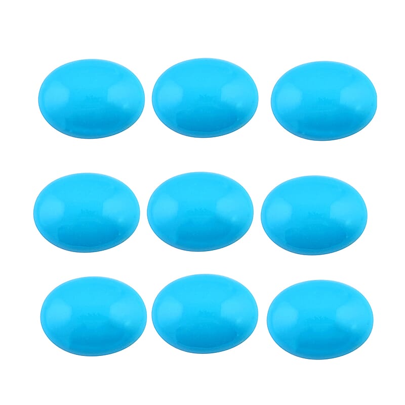 AAAA Sleeping Beauty Turquoise Set of 9 (Ovl 8x6 mm) 10.00 ctw