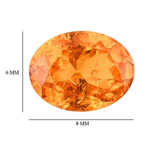 AAAA Tanzanian Mandarin Garnet (Ovl 8x6 mm) 1.20 ctw