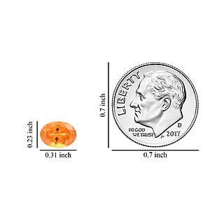 AAAA Tanzanian Mandarin Garnet (Ovl 8x6 mm) 1.20 ctw