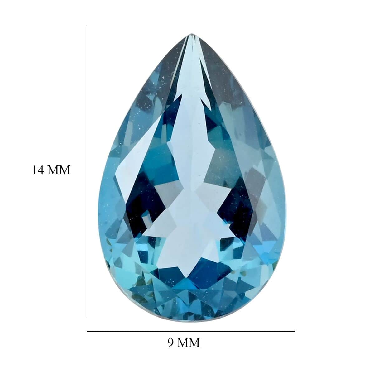 AAAA London Blue Topaz (Pear 14x9 mm) 5.00 ctw image number 3