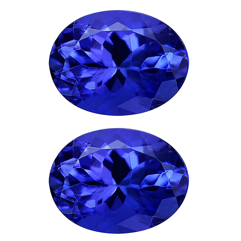 AAAA Tanzanite Set of 2 (Ovl 7x5 mm) 1.50ctw
