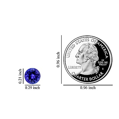 AAAA Tanzanite Set of 2 (Rnd 5.5 mm) 1.50 ctw