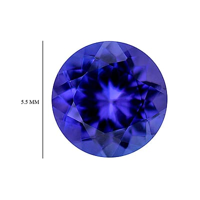 AAAA Tanzanite Set of 2 (Rnd 5.5 mm) 1.50 ctw