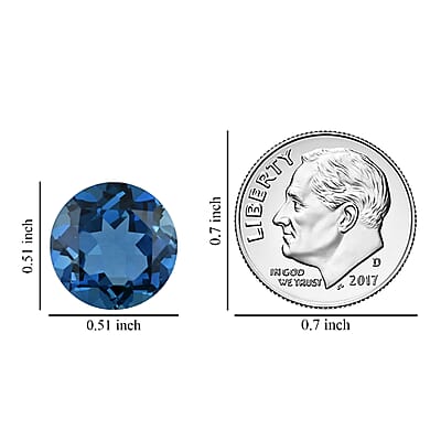 AAAA London Blue Topaz (Rnd 13 mm) 10.00 ctw