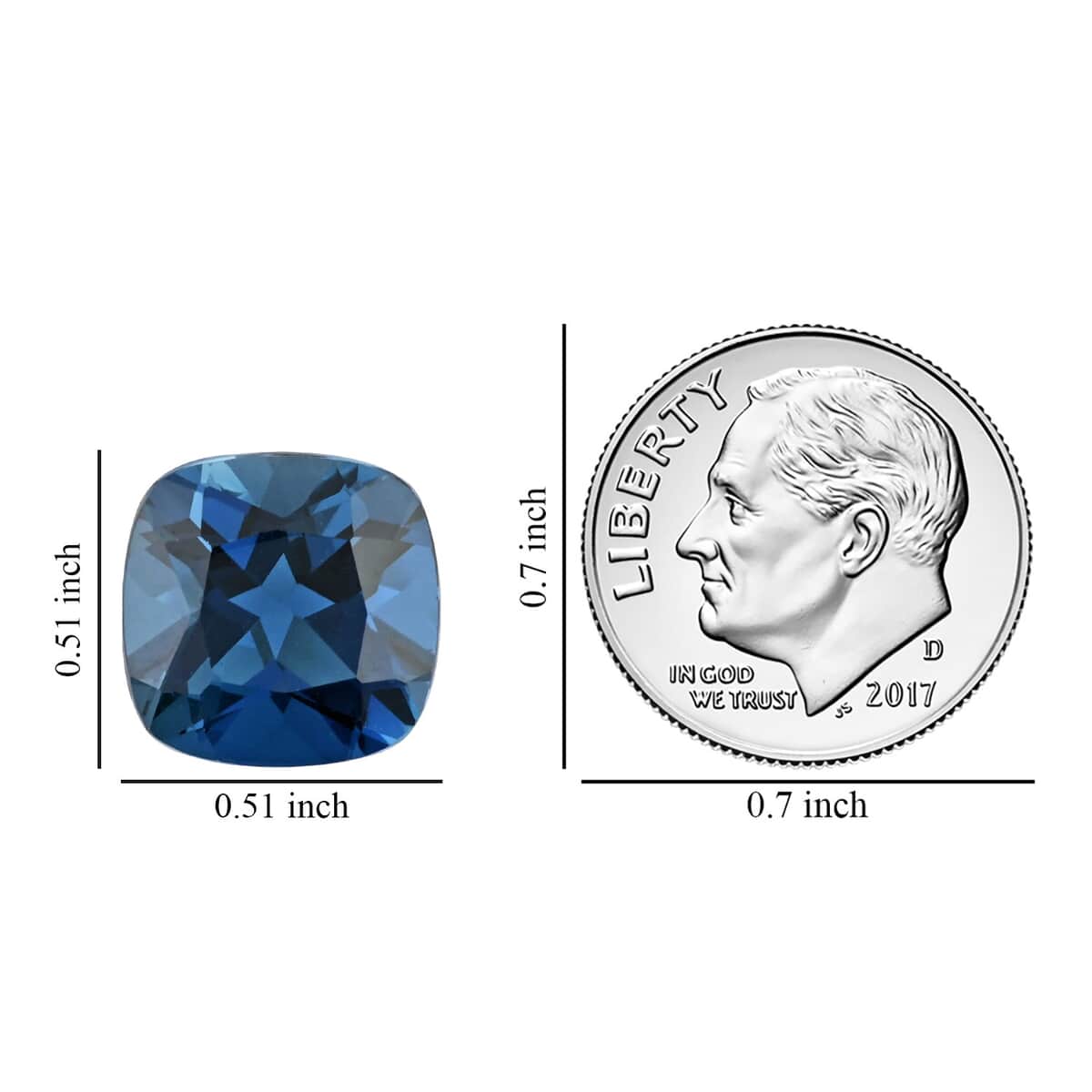 AAAA London Blue Topaz (Cush 13 mm) 10.00 ctw image number 3