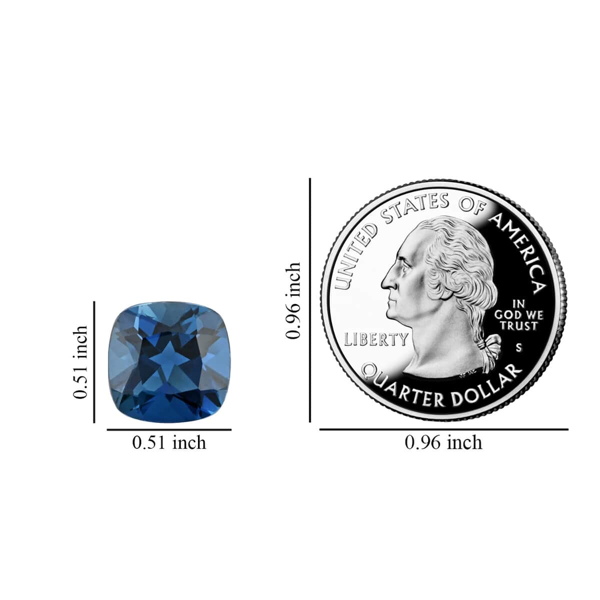 AAAA London Blue Topaz (Cush 13 mm) 10.00 ctw image number 4