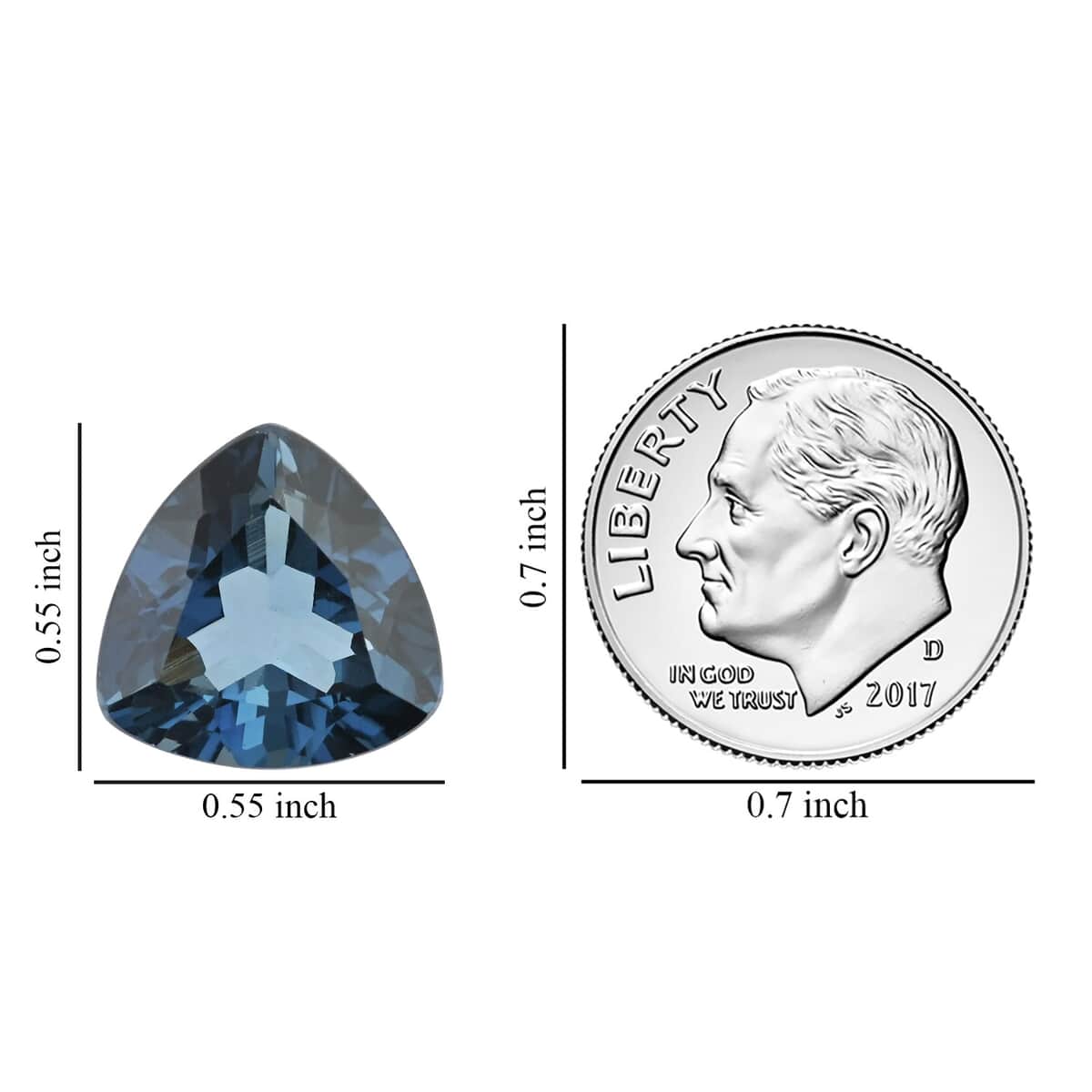 AAAA London Blue Topaz (Trl 14 mm) 10.00 ctw image number 3