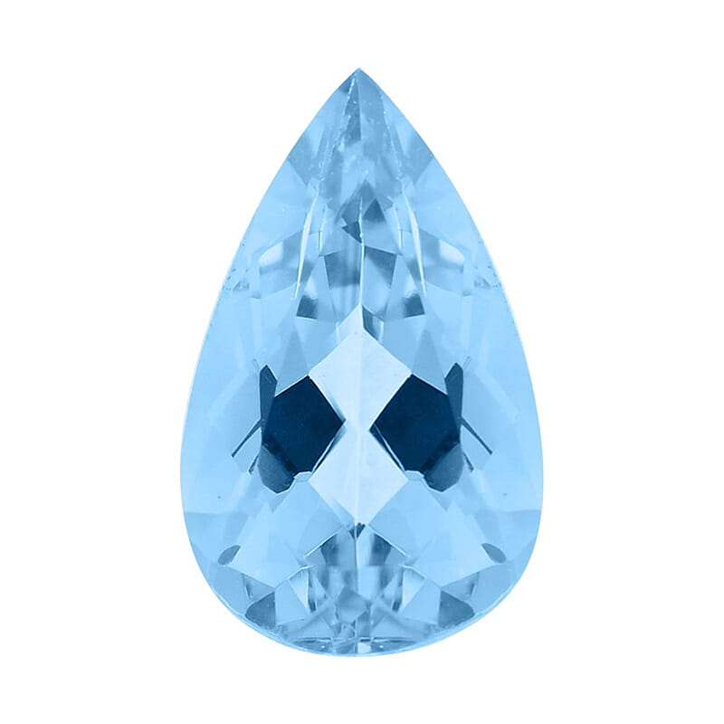 Certified & Appraised AAAA Santa Maria Aquamarine (Pear Free Size) 3.00 ctw