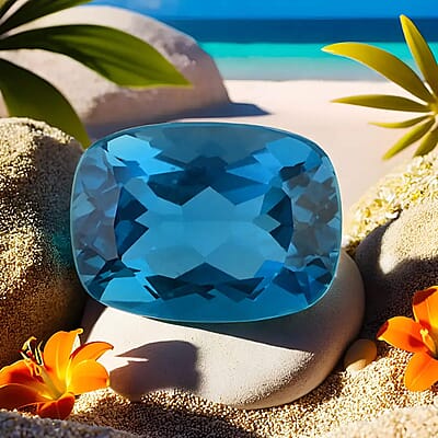 AAAA London Blue Topaz (Cush 16x12 mm) 11.50 ctw