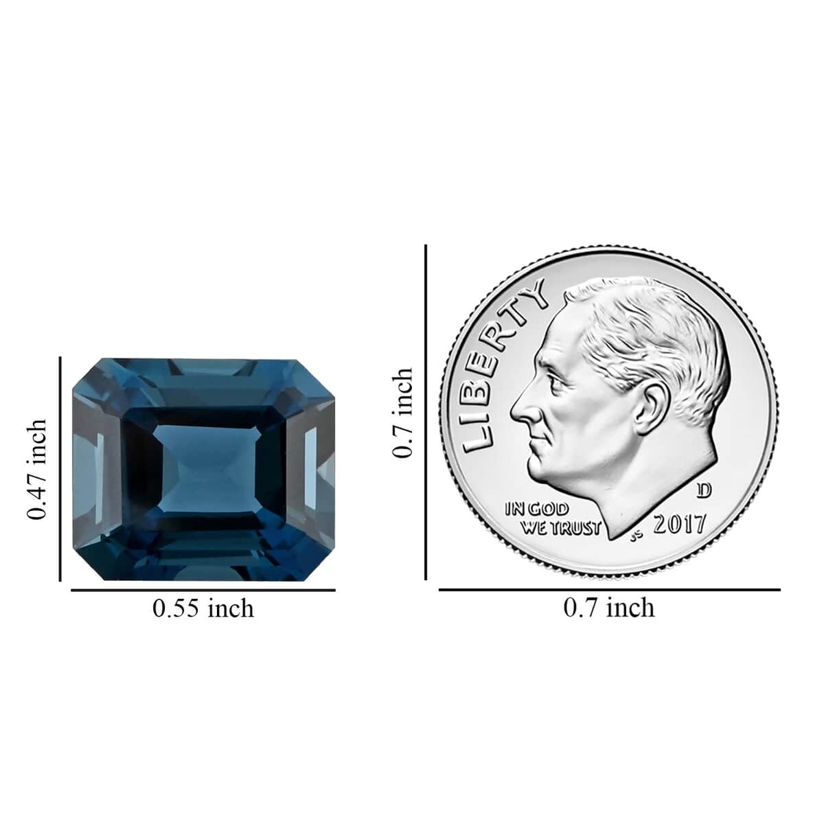 AAA London Blue Topaz (Oct 14x12 mm) 11.50 ctw image number 4