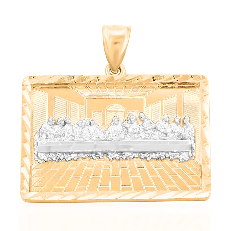 10K Yellow and White Gold Last Supper Pendant 5.50 Grams