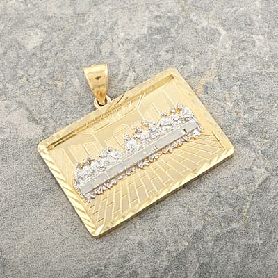 10K Yellow and White Gold Last Supper Pendant 5.50 Grams