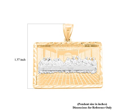 10K Yellow and White Gold Last Supper Pendant 5.50 Grams