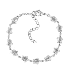 Karis Turtle Bracelet in Platinum Bond (6.50-8.0In)