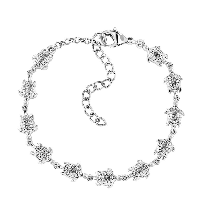 Karis Turtle Bracelet in Platinum Bond (6.50-8.0In)