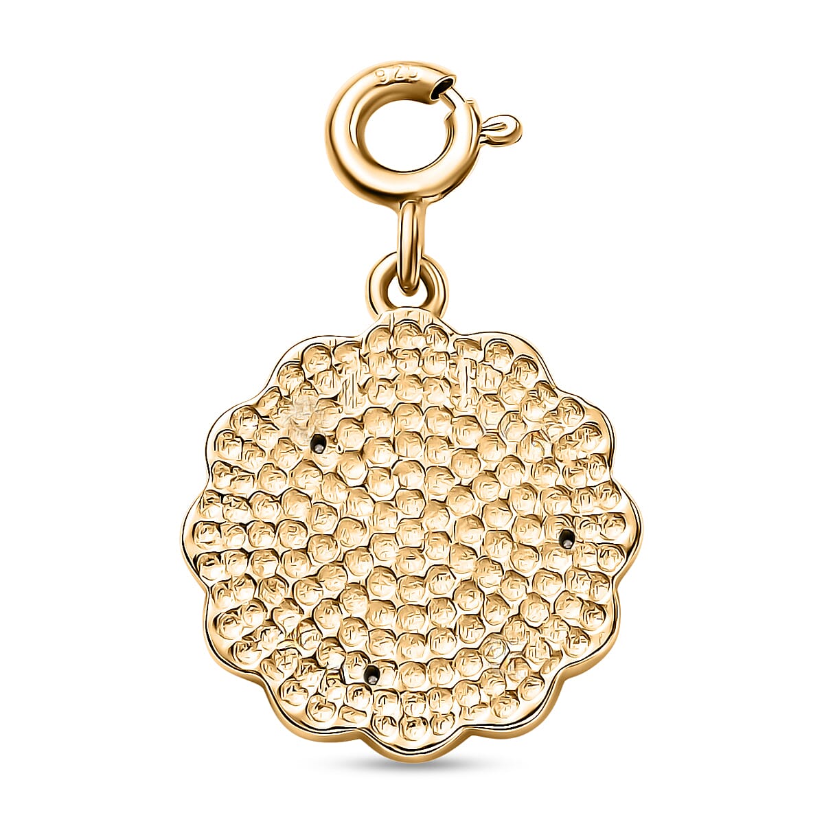 Moissanite and Enameled Capricorn Zodiac Charm in 18K Vermeil Yellow Gold Over Sterling Silver image number 4