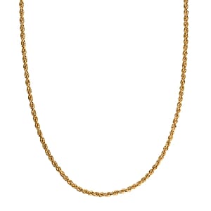 2.20mm Rope Chain Necklace in 22K Yellow Gold 4.45 Grams 20 Inches 