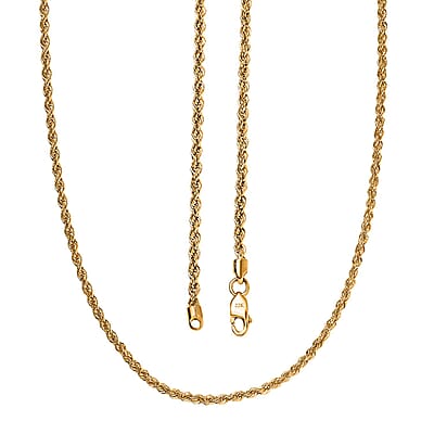 2.20mm Rope Chain Necklace in 22K Yellow Gold 4.45 Grams 20 Inches