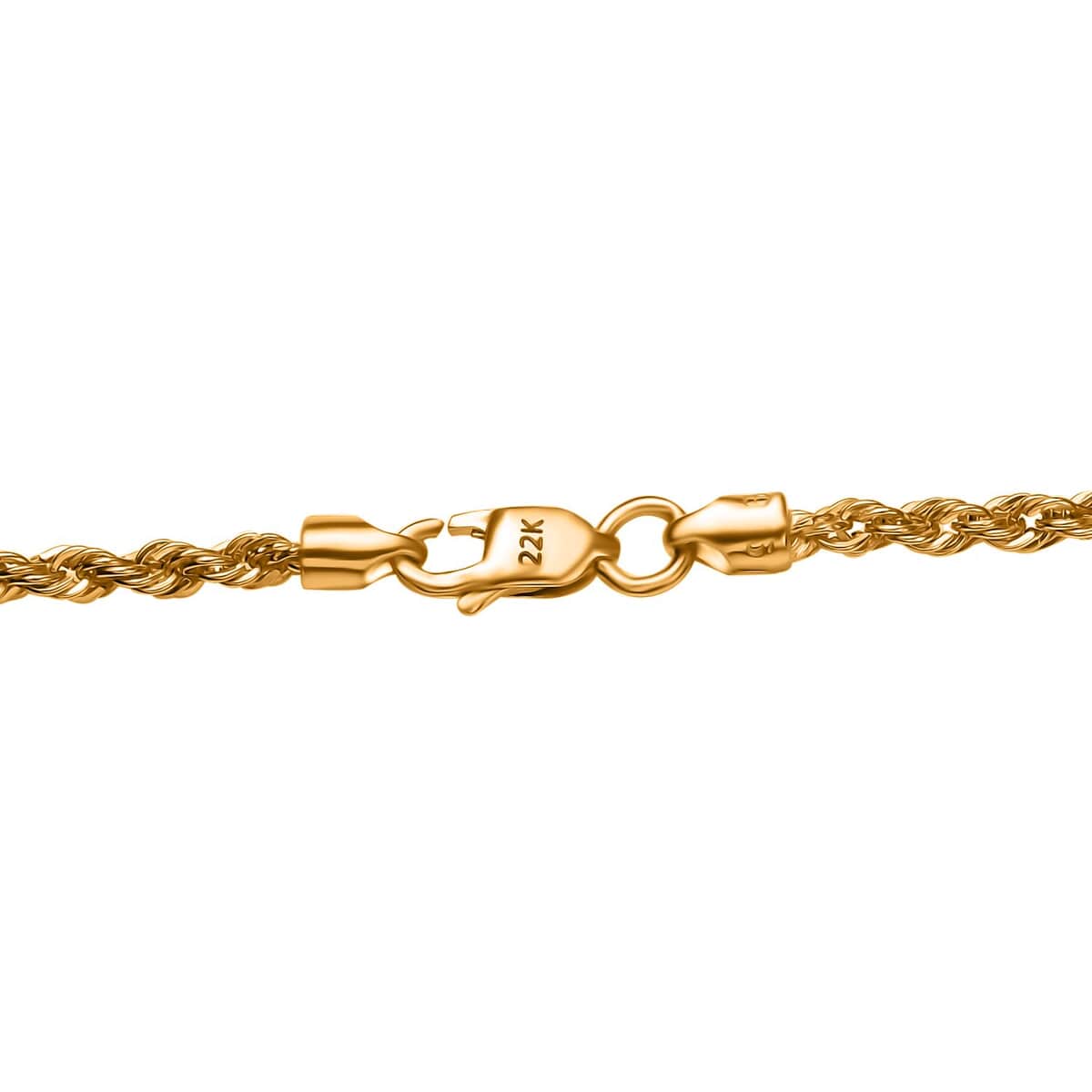 2.20mm Rope Chain Necklace in 22K Yellow Gold 4.10 Grams 20 Inches (Del. in 10-12 Days) image number 5